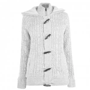 Image of SoulCal Toggle Knit Jacket Ladies - Grey Marl
