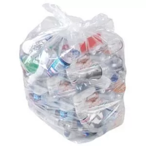 Image of Acorn Green Bin Heavy Duty ClearPrinted Recycling Bin Liner Pack of
