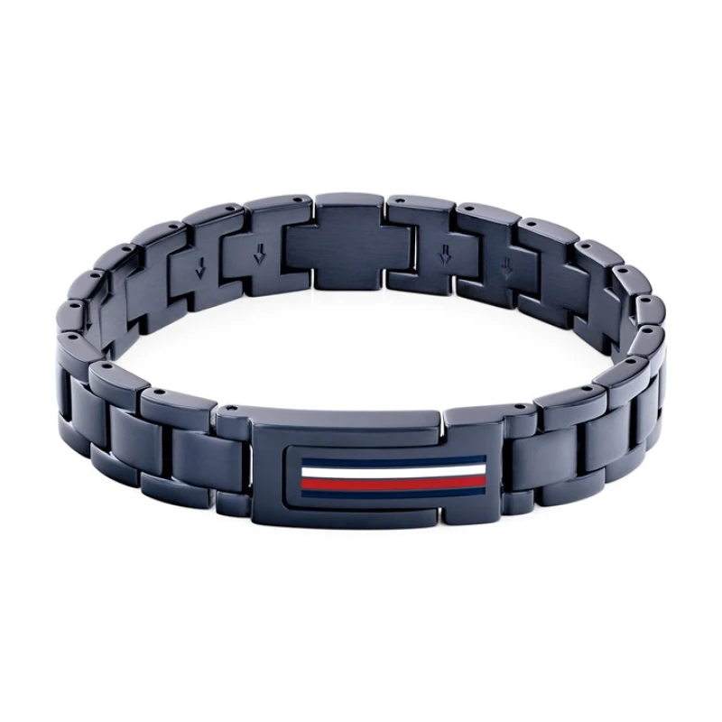 Image of Tommy Hilfiger 2790598 Mens Mason Blue-Tone Stainless Steel Jewellery