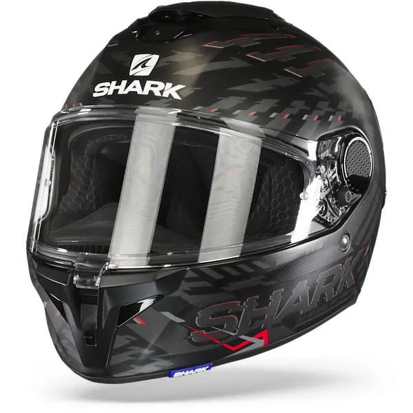 Image of Shark Spartan GT Bcl. Micr. E-Brake Mat Mat Black Red Anthracite KRA Full Face Helmet XL