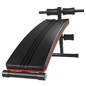 Image of HOMCOM Steel Foldable Home Sit-Up Bench Red/Black