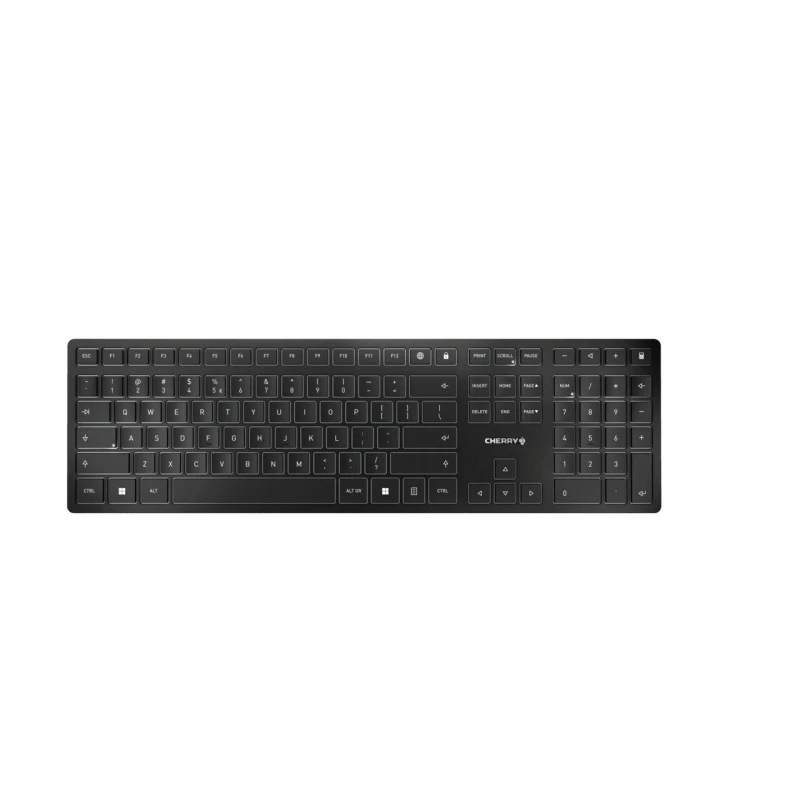 Image of Cherry CHERRY KW 9100 SLIM keyboard Universal RF Wireless + Bluetooth QWERTY English Black JK-9100EU-2