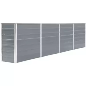 Image of Vidaxl - Raised Garden Bed 320x40x77cm Galvanised Steel Grey Grey