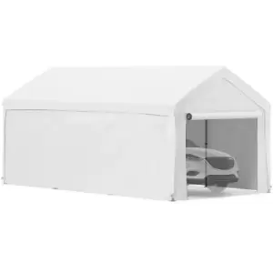 Image of 10 x 20ft Carport Car Canopy, Heavy Duty Garage Shelter with 8 Legs and Removable Sidewalls, Car Garage Tent for Party, Birthday, Boat, Adjustable