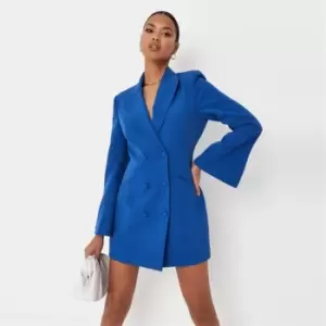 Image of Missguided Slv Fitted Blazer Dress - Blue