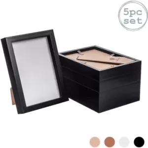 Image of Nicola Spring - 3D Box Photo Frames - A5 (6 x 8') - Black - Pack of 5