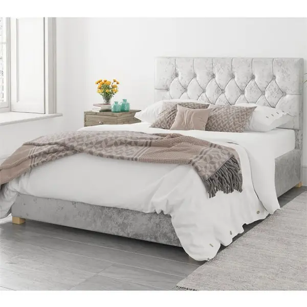 Image of Aspire Olivier Ottoman Storage Bed - Silver Single