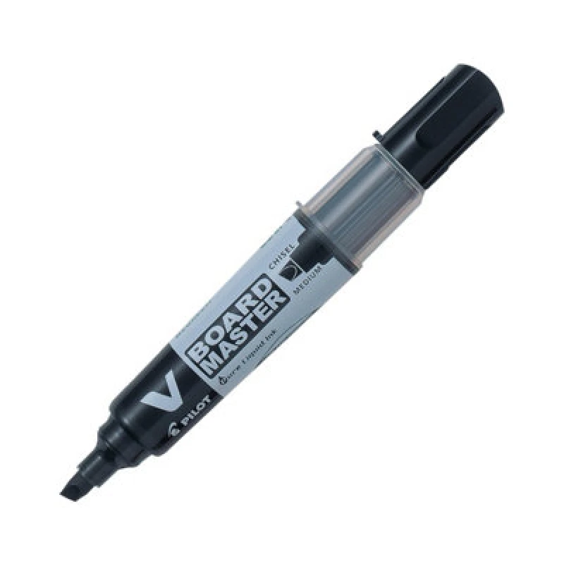 Image of Pilot V Board Marker - 10 Pack (Black) Medium Chisel Tip - Precise Whiteboard Presentations