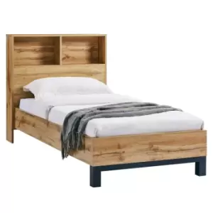 Image of Julian Bowen Bali Bookcase Headboard Bed 90Cm