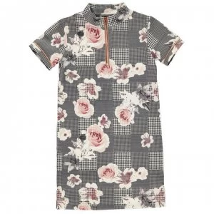 Image of Firetrap All Over Print Dress Junior Girls - Rose Check