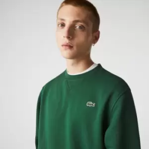 Image of Mens Lacoste SPORT Cotton Blend Fleece Sweatshirt Size 2 - XS Green