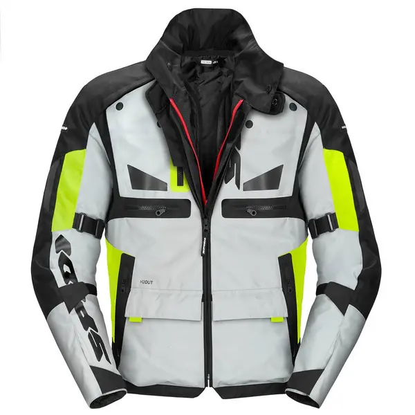 Image of Spidi Crossmaster Jacket Yellow fluo Size 3XL