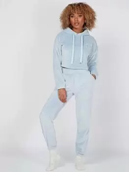 Image of Boux Avenue Frosted Hood & Jogger Twosie Set - Blue Size M, Women