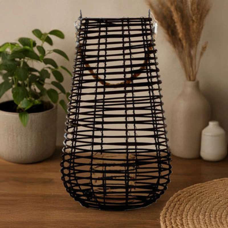 Image of Orsina Lentigo Large Black Rattan Lantern