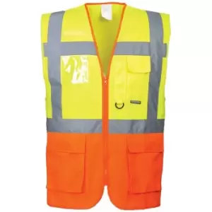 Image of Portwest - S376YORXXL - sz 2XL Prague Executive Vest - Yellow/Orange - Yellow/Orange