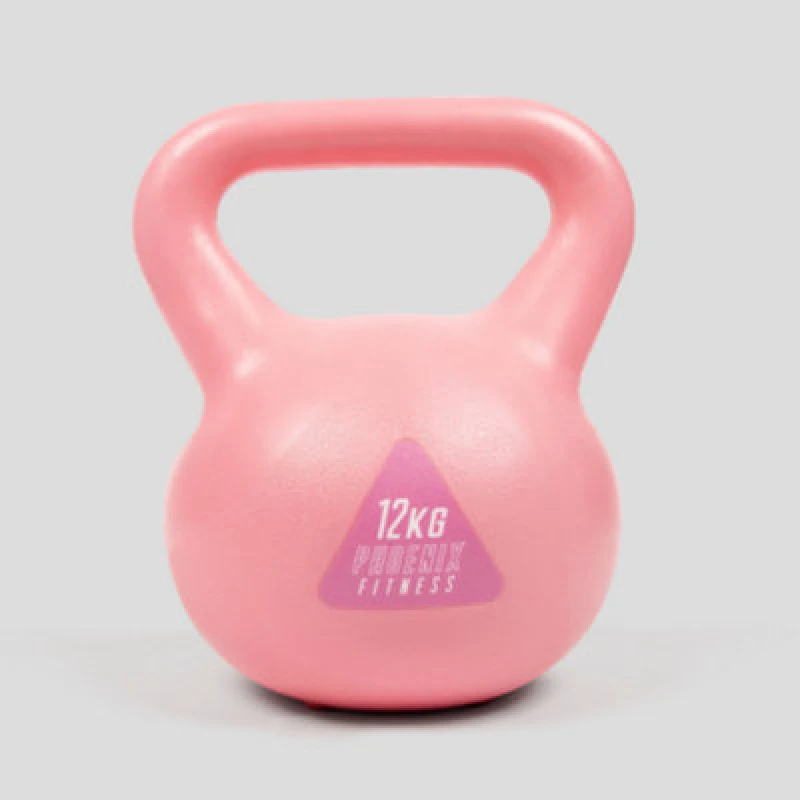Image of Phoenix Fitness 12Kg Pink Kettlebell For Strength And Conditioning Workouts