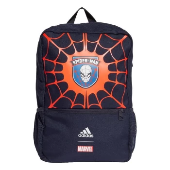 Image of adidas Marvel Spider-Man Primegreen Backpack Kids - Legend Ink / Bold Orange