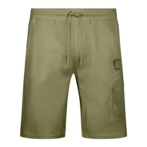 Image of CP Company Met Fleece Shorts - Green