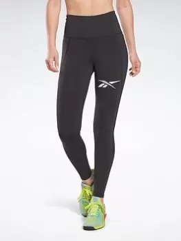 Image of Reebok Lux Vector Leggings, Black, Size XL, Women