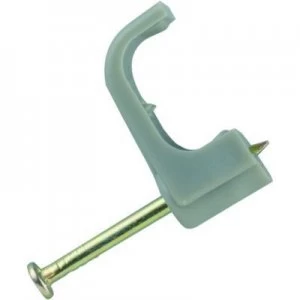 Image of Wickes Twin and Earth Cable Clips - Grey 6mm Pack of 50