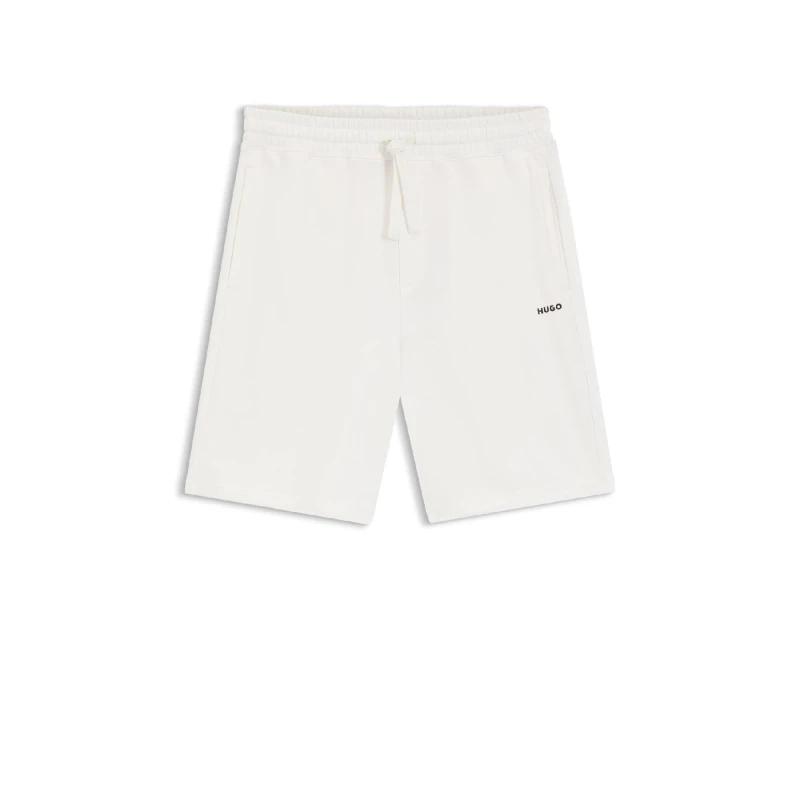 Image of Hugo Dayono Relaxed-Fit Logo Print Shorts White male S
