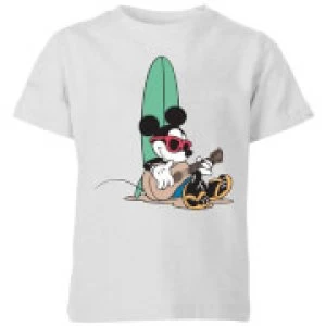 Image of Disney Mickey Mouse Surf And Chill Kids T-Shirt - Grey - 5-6 Years