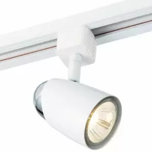 Image of Loops - Adjustable Tilt Ceiling Track Spotlight Gloss White 50W Max GU10 Lamp Downlight