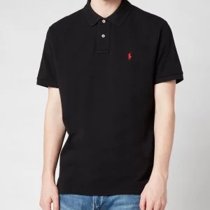Image of Polo Ralph Lauren Mens Custom Slim Fit Mesh Polo Shirt - Polo Black - XXL