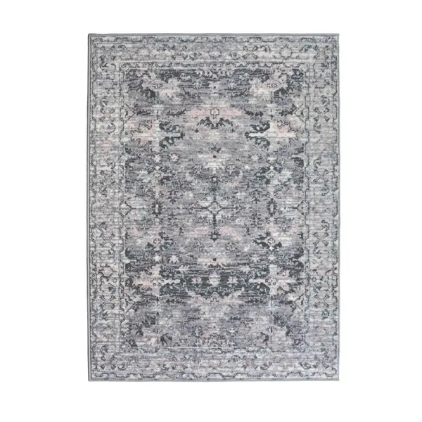 Image of Homemaker Maestro Traditional Rug Grey And Pink 200X290Cm