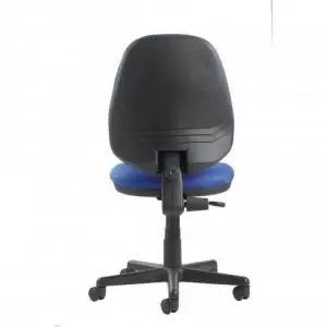 Image of Bilbao fabric operators chair with lumbar support and no arms - blue