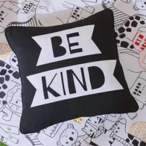 Image of Born To Be Kind / You Rock Cushion Black and white