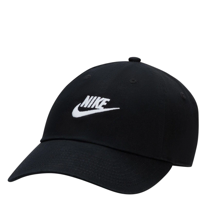 Image of Nike Sportswear Heritage 86 Futura Washed Hat Black/White unisex Med/Lge