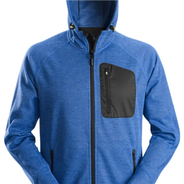 Image of Snickers FlexiWork Fleece Hoodie - True Blue/Black - S