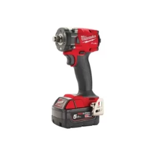 Image of Milwaukee Power Tools M18 FIW2F38-502X FUEL 3/8in Friction Ring Impact Wrench 18V 2 x 5.0Ah Li-ion