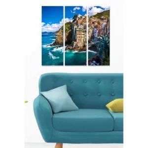 Image of MDF155340290 Multicolor Decorative MDF Painting (3 Pieces)