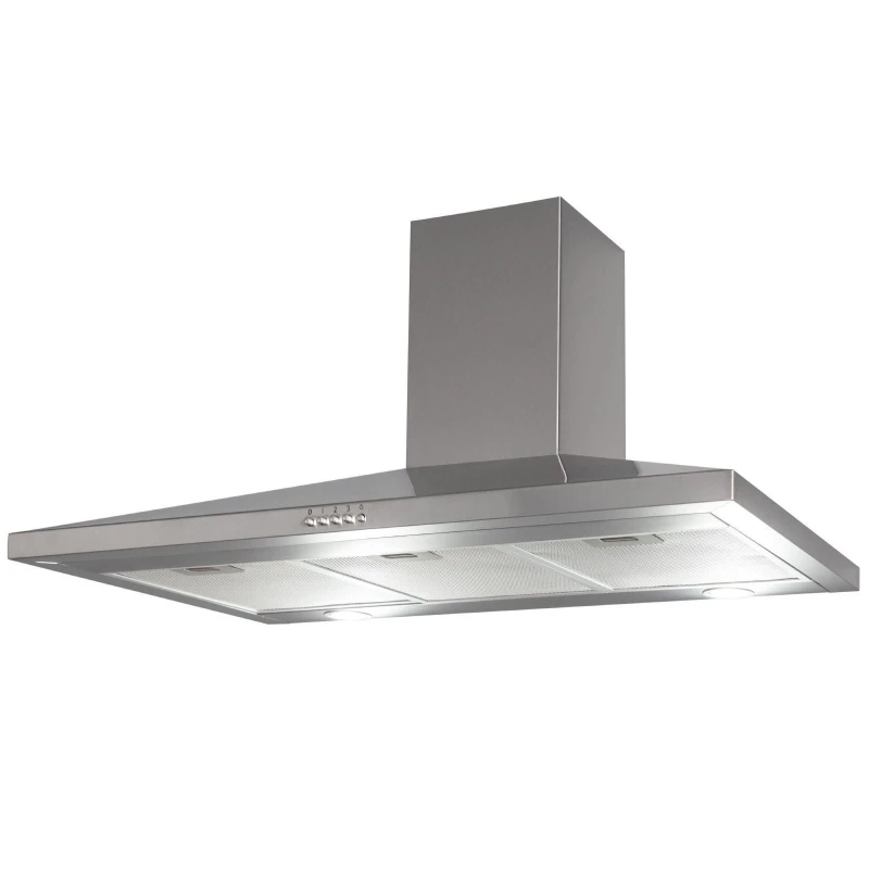 Image of SIA 90cm Stainless Steel Pyramid Chimney Cooker Hood Kitchen Extractor Fan - CHL90SS Silver