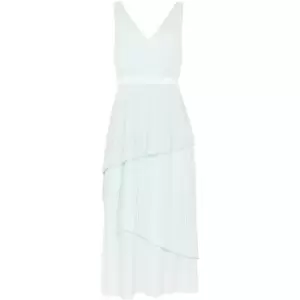 Image of Ted Baker Pleat Midi Dress Womens - Blue