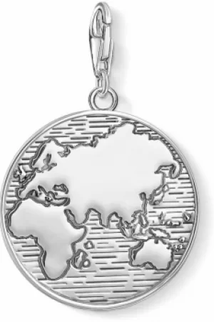 Image of Ladies Thomas Sabo Sterling Silver Charm Club Globe Charm 1713-637-21