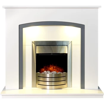 Image of Adam Fires 24104 Pebble - Brushed Steel