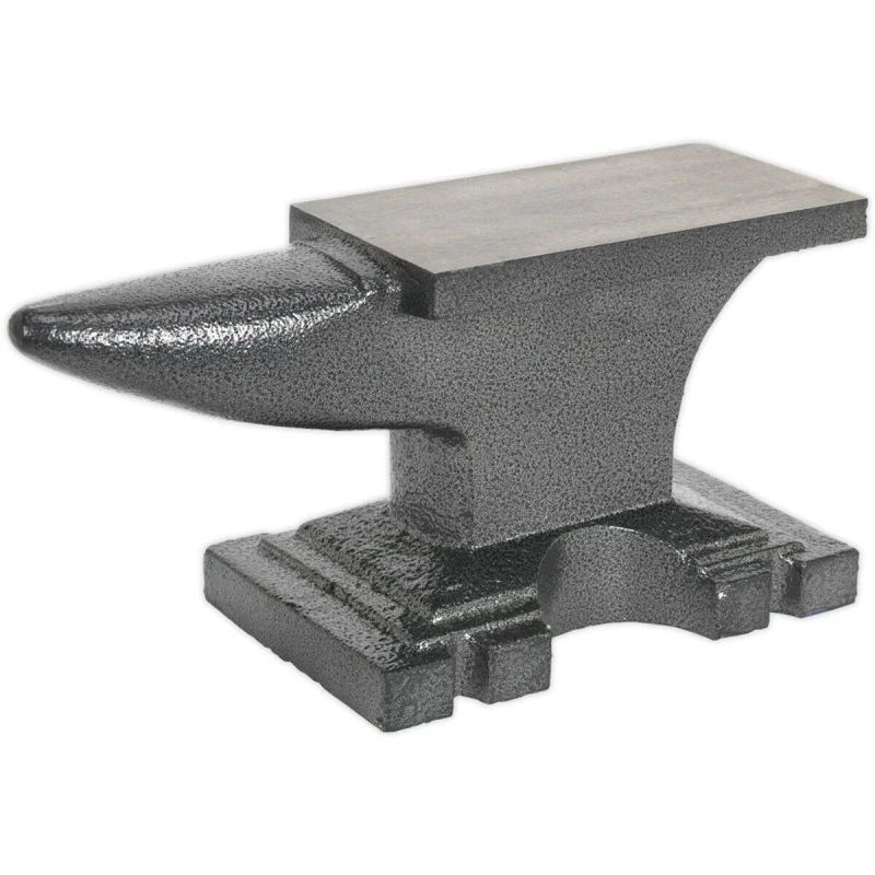 Image of Loops 11kg Cast Iron Anvil - Single Bick - 170 x 90mm Working Surface - Bench Mounted Multi