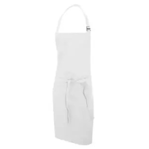 Image of Dennys Multicoloured Bib Apron 28x36ins (Pack of 2) (One Size) (White)