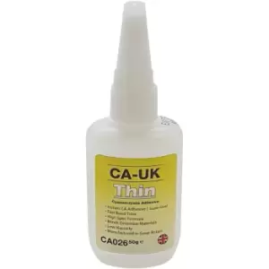 Image of CA-UK CA026 Thin Cyanoacrylate Superglue, Low Viscosity, 50g