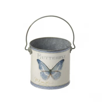 Image of Cream Butterfly Pot By Heaven Sends