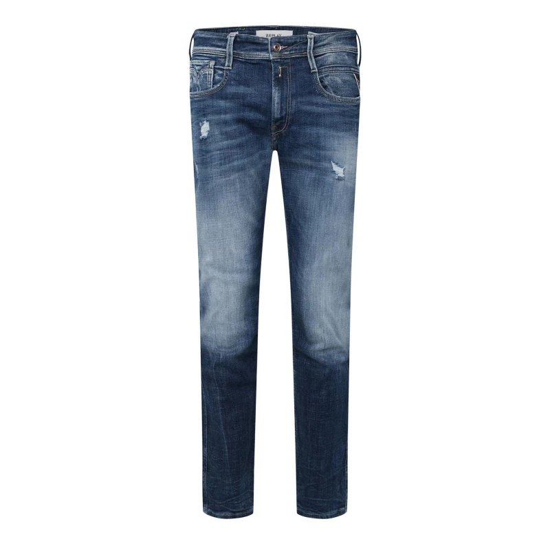 Image of Replay Anbass Slim-Fit Jeans Slim Jeans 28R Blue 29963418285