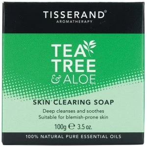 Image of Tisserand Aromatherapy Tea Tree and Aloe Skin Clearing Soap 100g