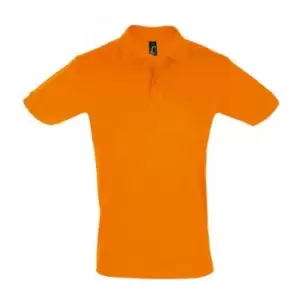 Image of SOLS Mens Perfect Pique Short Sleeve Polo Shirt (S) (Orange)