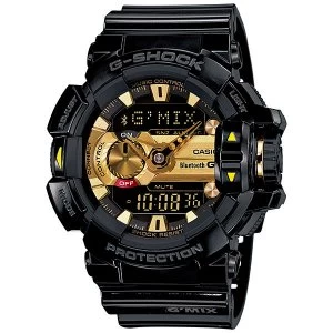 Image of Casio G-SHOCK G'MIX 200M Water Resistance Mobile Link Watch GBA-400-1A9 - Black + Gold