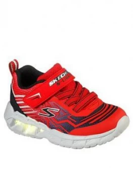 Image of Skechers Toddler Boy Magna Lights Trainer - Red/Grey, Size 9 Younger