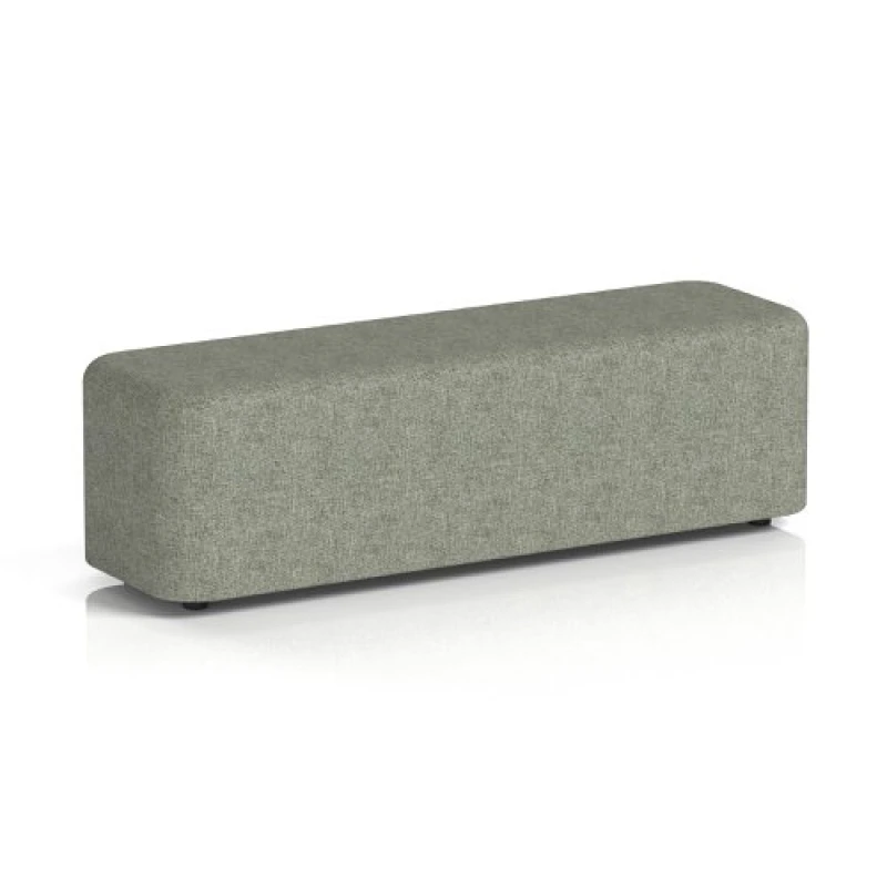 Image of Harlestone Large Rectangular Office Breakout Stool in Rivet Fabric - Vitreous Body and Top