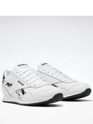 Image of Reebok Royal Classic Jogger 3 Shoes, Silver/Black, Size 3.5